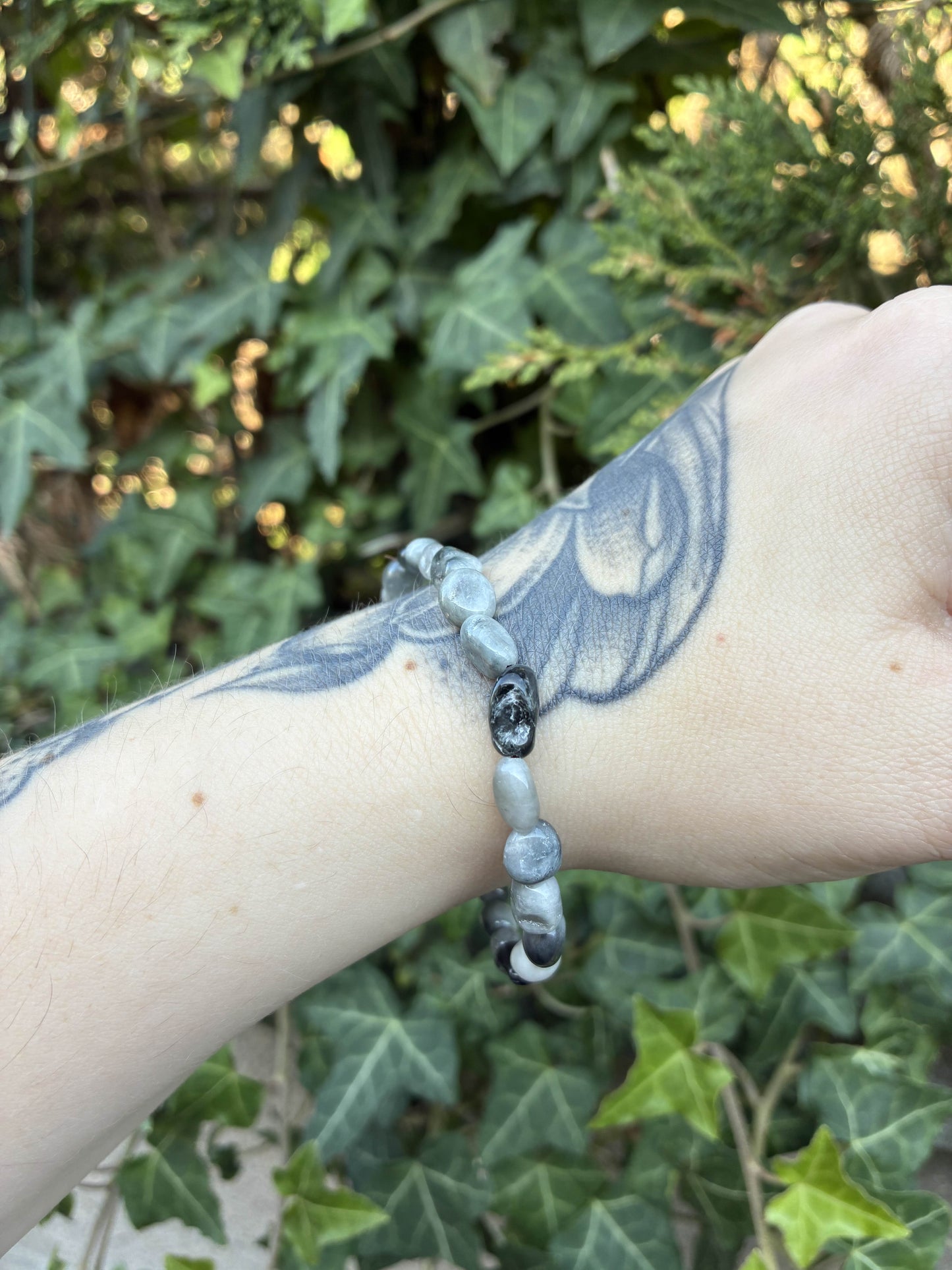 🐾 Bracelet Galets d’Œil de Chat
