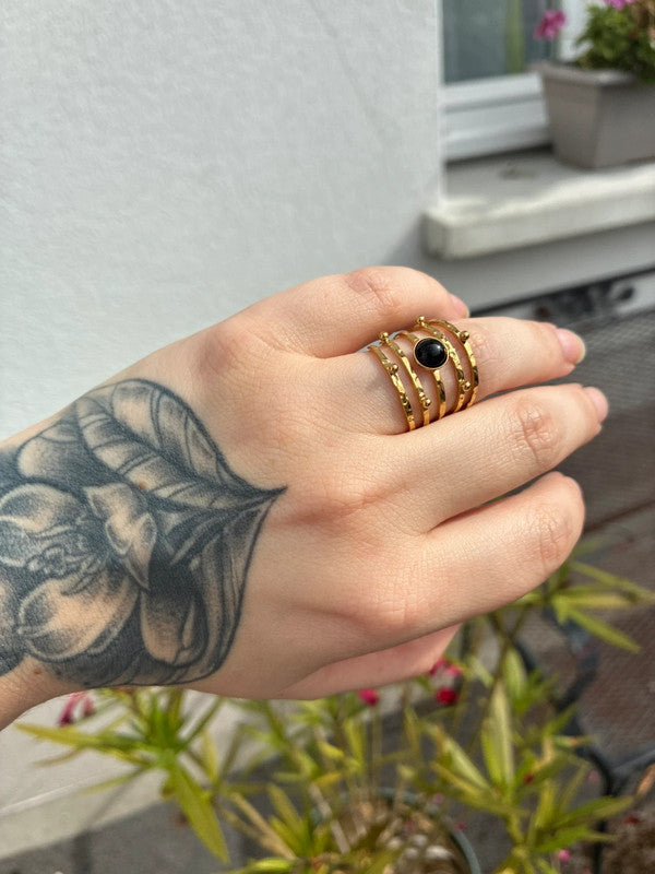 🖤 Bague avec pierre