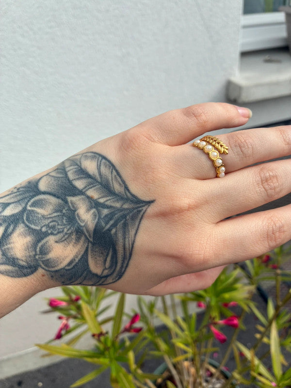 🍂 Bague feuille