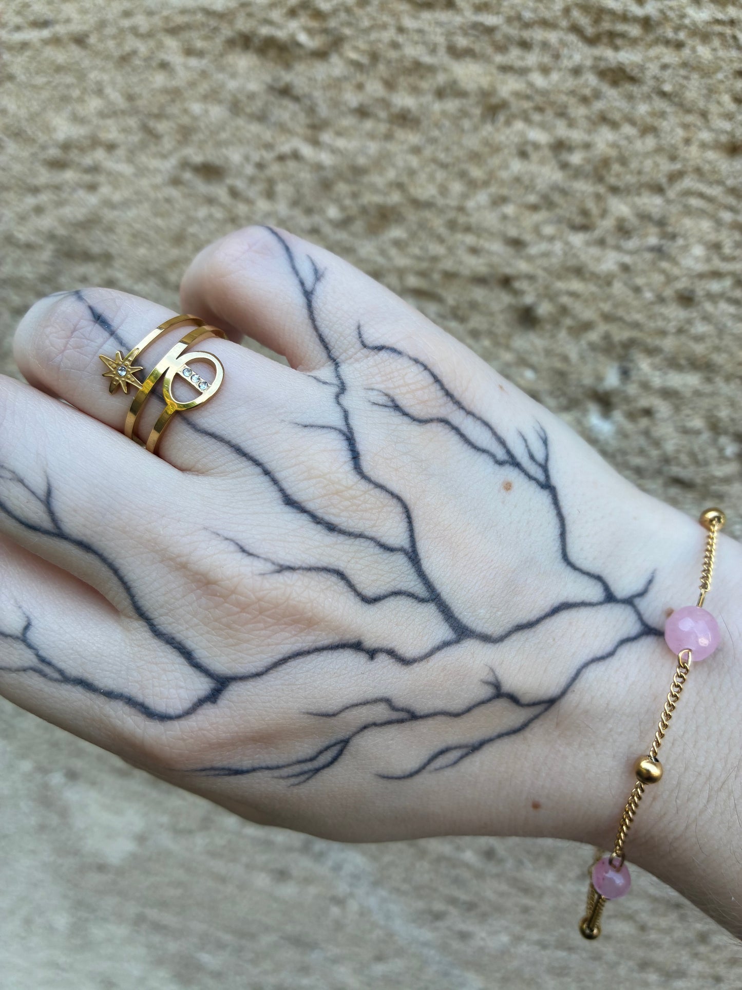 ✨ Bague Tourbillon Étoile Polaire – Acier Inoxydable