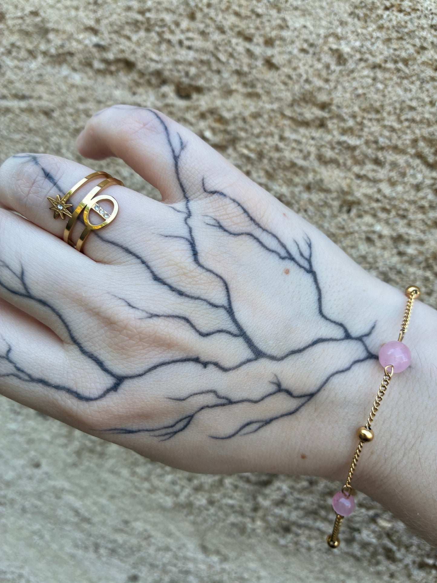 ✨ Bague Tourbillon Étoile Polaire – Acier Inoxydable