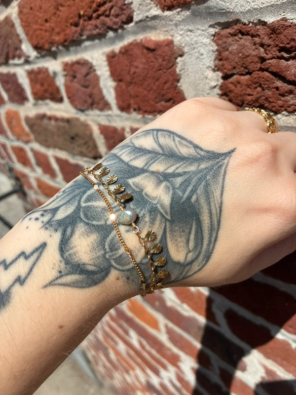 ✨ Bracelet double rangs en acier inoxydable pour femme