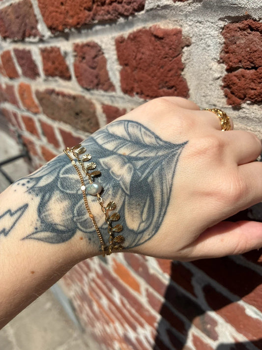 ✨ Bracelet double rangs en acier inoxydable pour femme