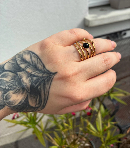 🖤 Bague avec pierre