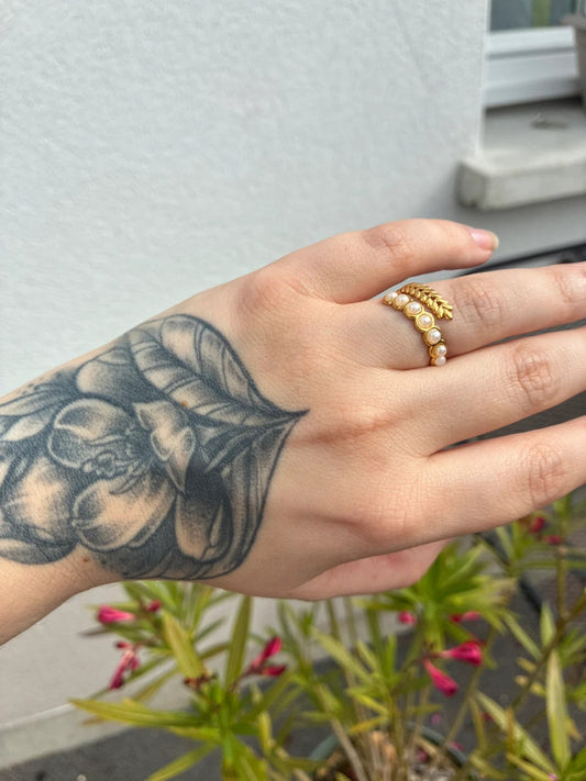 🍂 Bague feuille
