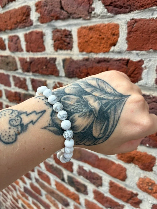 Bracelet en Howlite – Perles 8 mm