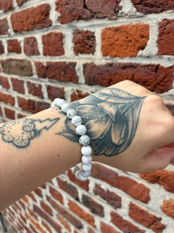 Bracelet en Howlite – Perles 8 mm