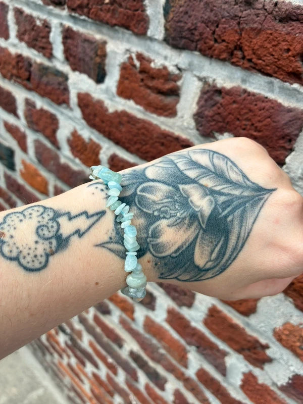 Bracelet en Aigue-Marine – Pierres naturelles en éclats
