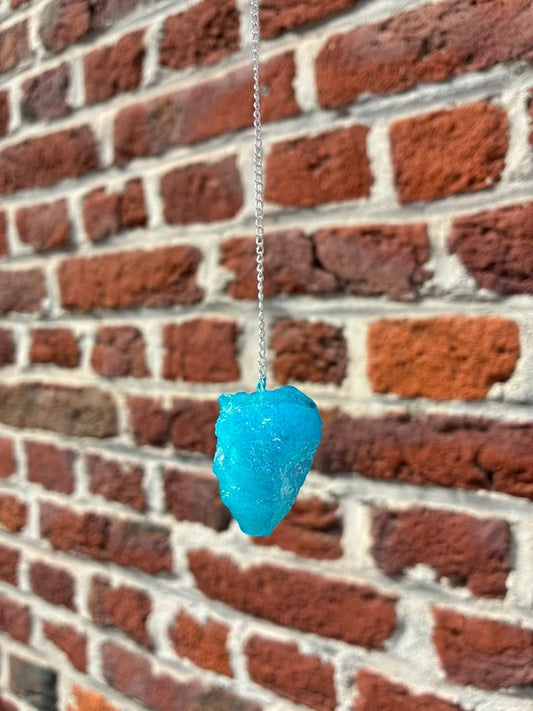 Pendule en Quartz Aqua Aura Bleu Brut