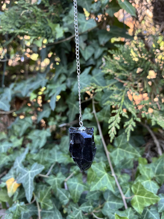 🖤 Pendule en Obsidienne Brute