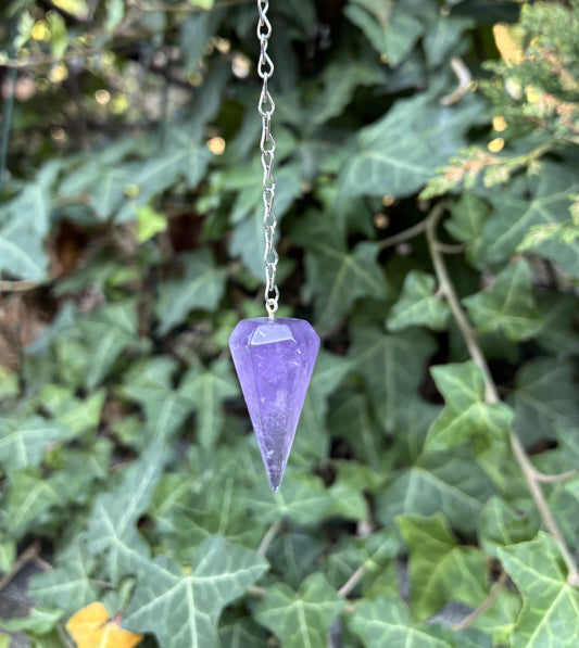 🔮 Pendule Facetté en Améthyste