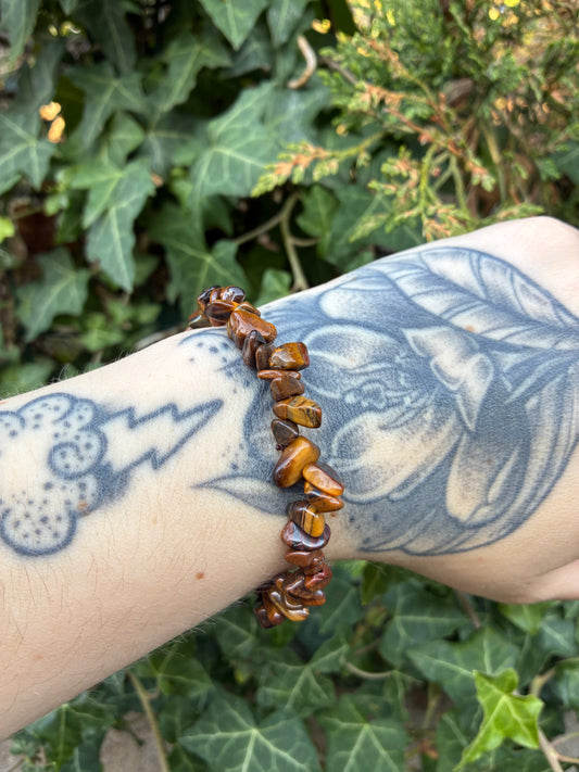 🟤 Bracelet en Œil de Tigre – Force & protection