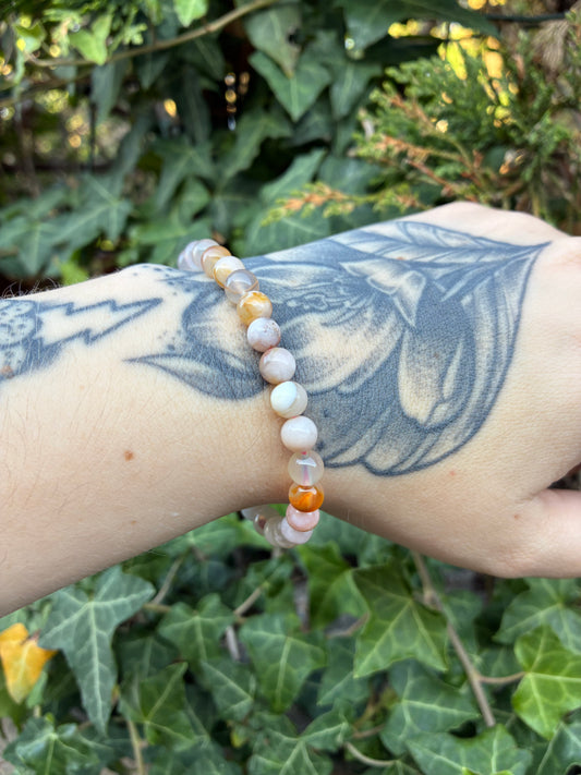🌸 Bracelet en Agate Fleur de Cerisier