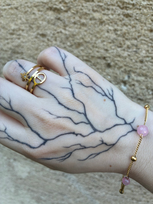 ✨ Bague Tourbillon  Étoile Polaire – Acier Inoxydable